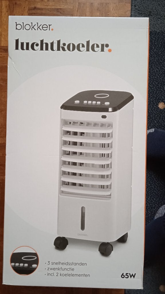 Luchtkoeler 65Watt met extra koelelementen, Ophalen, Nieuw, Vloerventilator