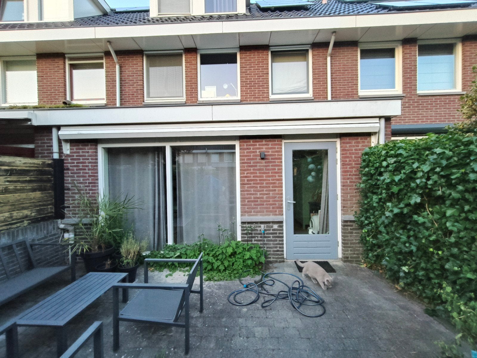 Elektrisch zonnescherm (defect), Ophalen, Gebruikt, 200 cm of meer, Wit