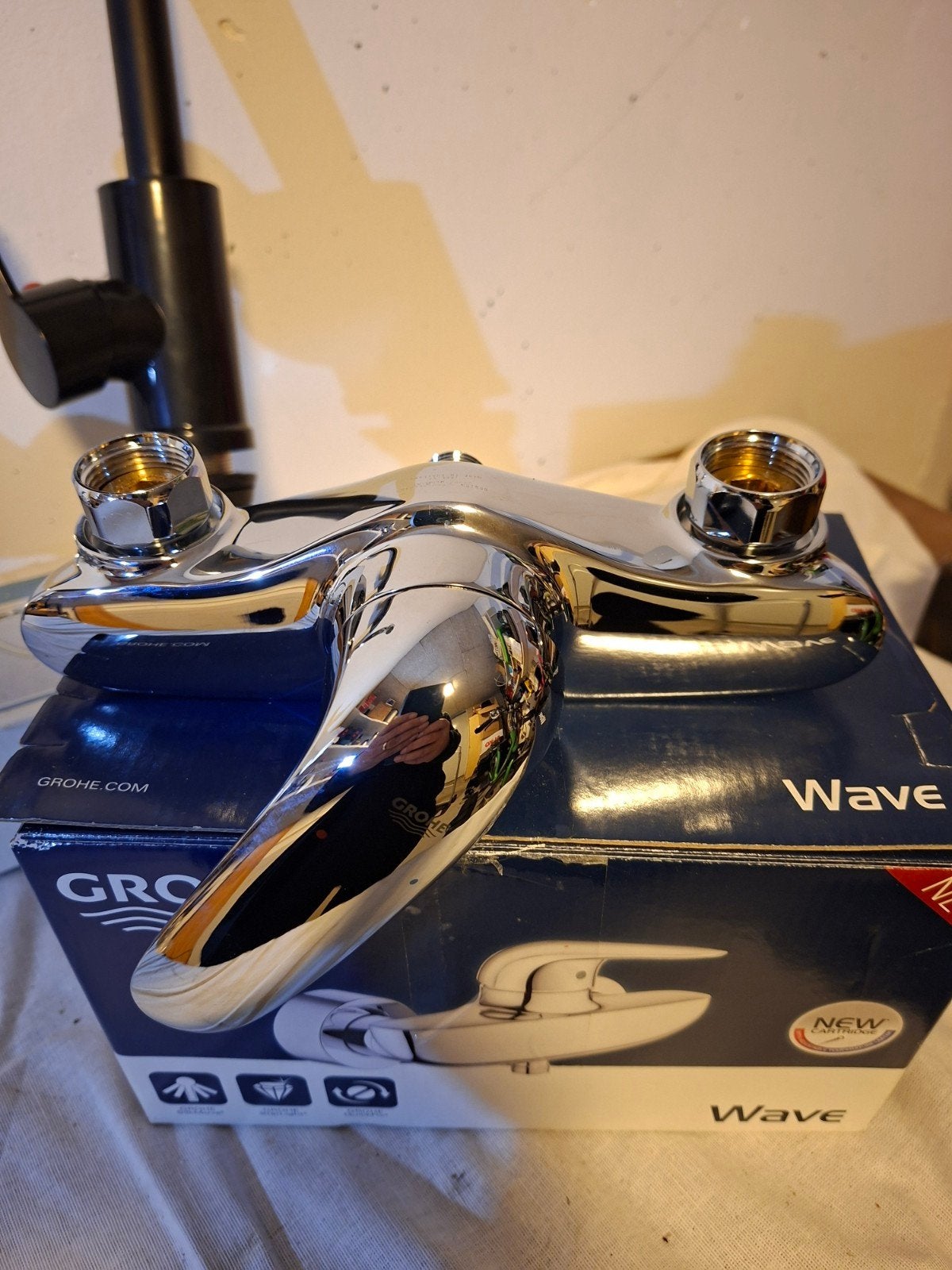 Grohe Wave Badkraan Chroom - Nieuw in doos, Doe-het-zelf en Verbouw, Ophalen of Verzenden, Nieuw, Chroom, Kraan