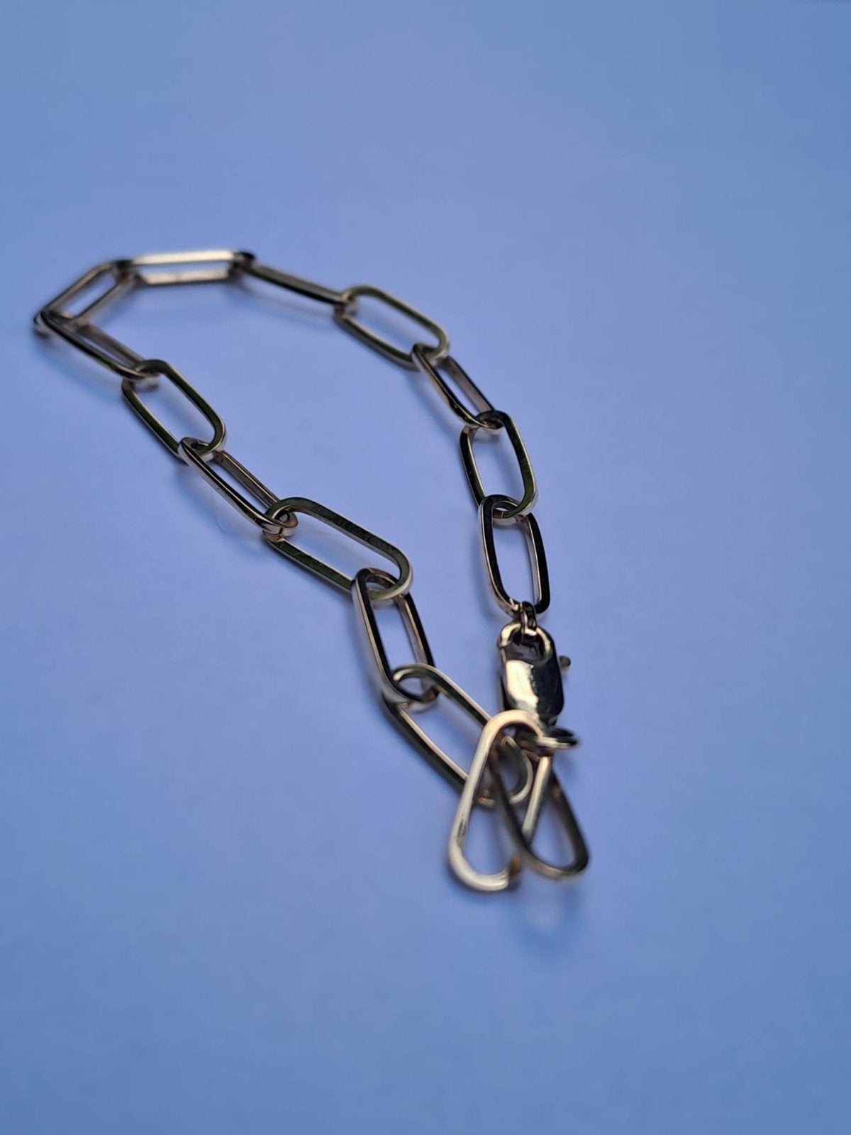 14k Gouden Paperclip Armband 17.5cm, Ophalen of Verzenden, Zo goed als nieuw, Goud, Goud