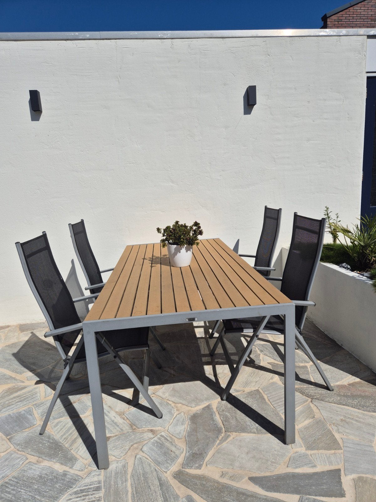 Tuintafel met 4 stoelen, Ophalen, Gebruikt, Tuinset, Eettafel