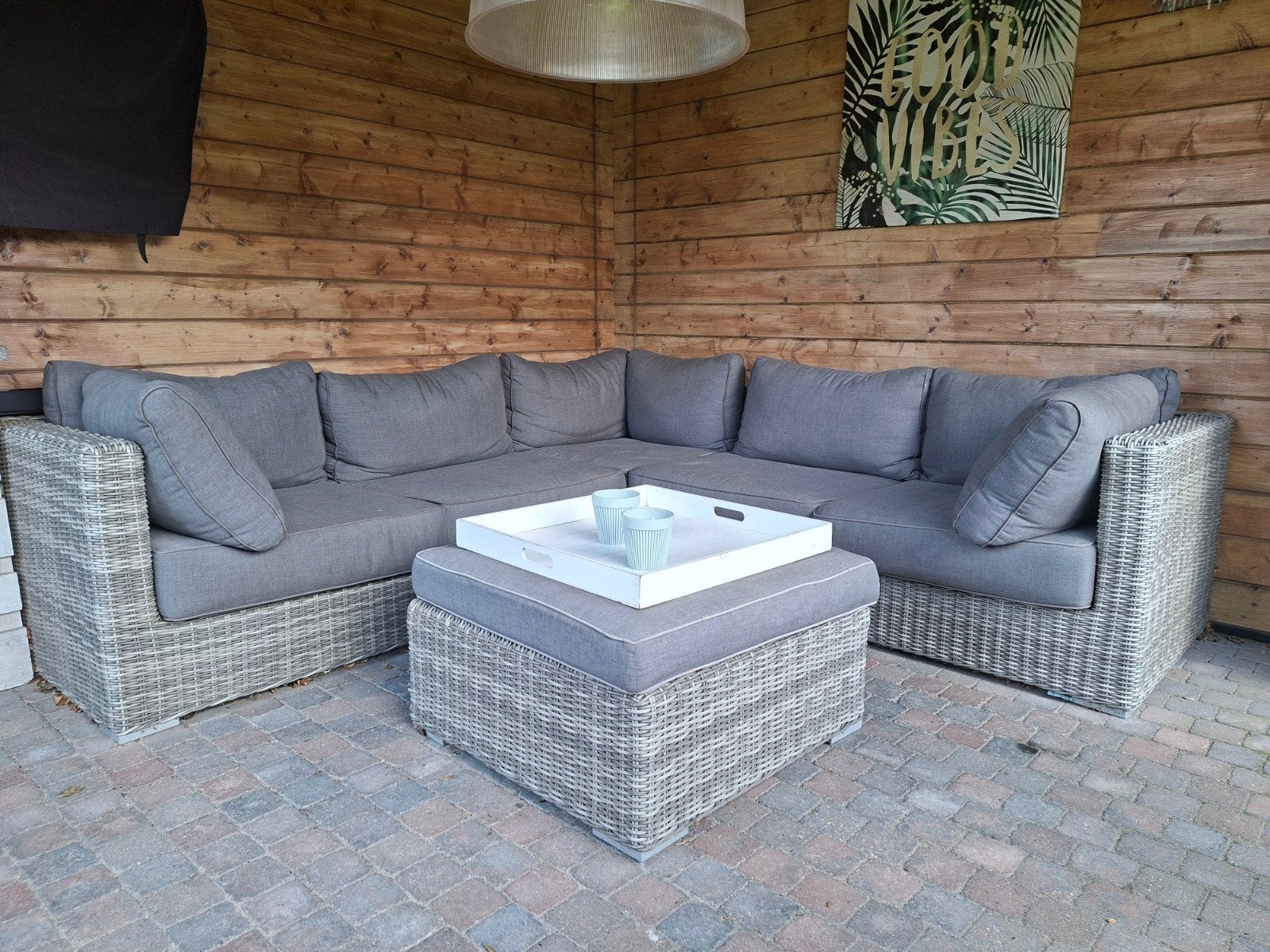 Nette loungeset, Gebruikt, Hocker, Ophalen of Verzenden, Loungeset
