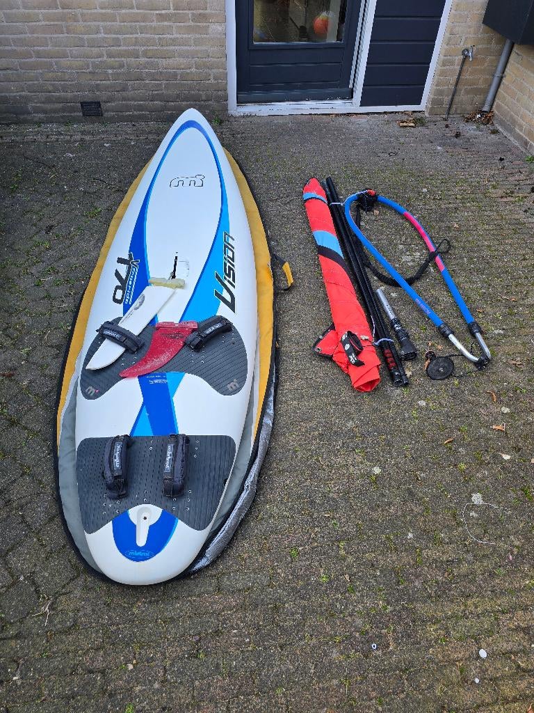 Mistral Vision 170 compleet met 3,8 kinderzeil, Ophalen, 250 tot 300 cm, Gebruikt, Met vin(nen)
