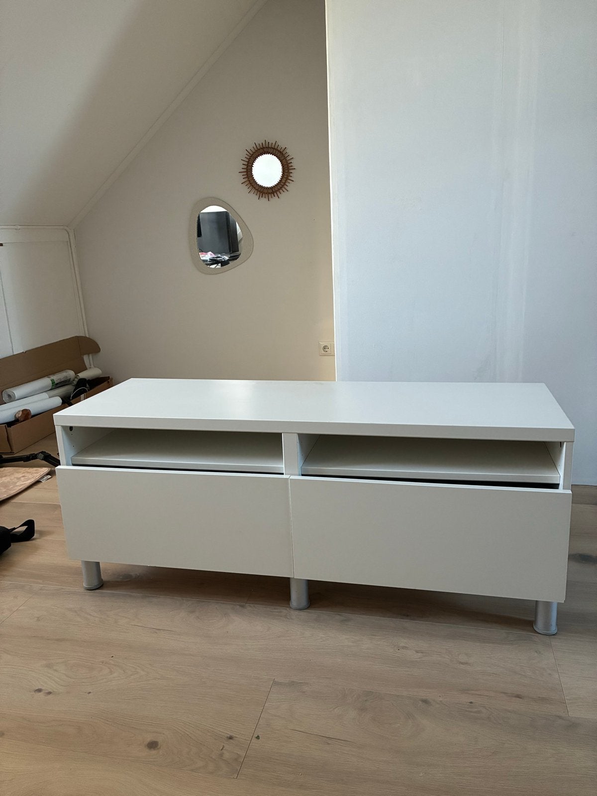IKEA Brimnes TV-meubel wit, Huis en Inrichting, Kasten | Televisiemeubels, Gebruikt, 100 tot 150 cm, Ophalen of Verzenden, Minder dan 100 cm