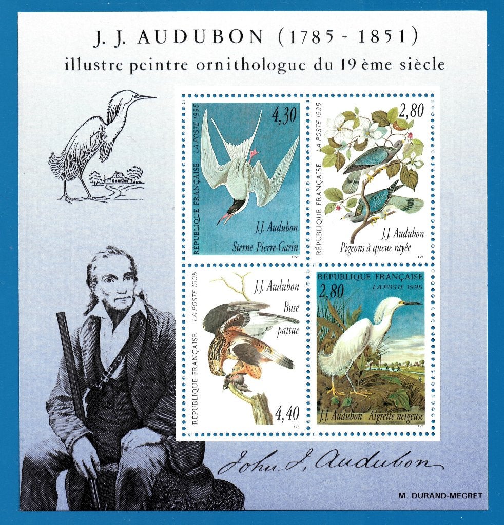 Jaar 1995 Yv BF 18 Bloc feuillet John J. Audubon (1785-1851), Ophalen of Verzenden, Postfris