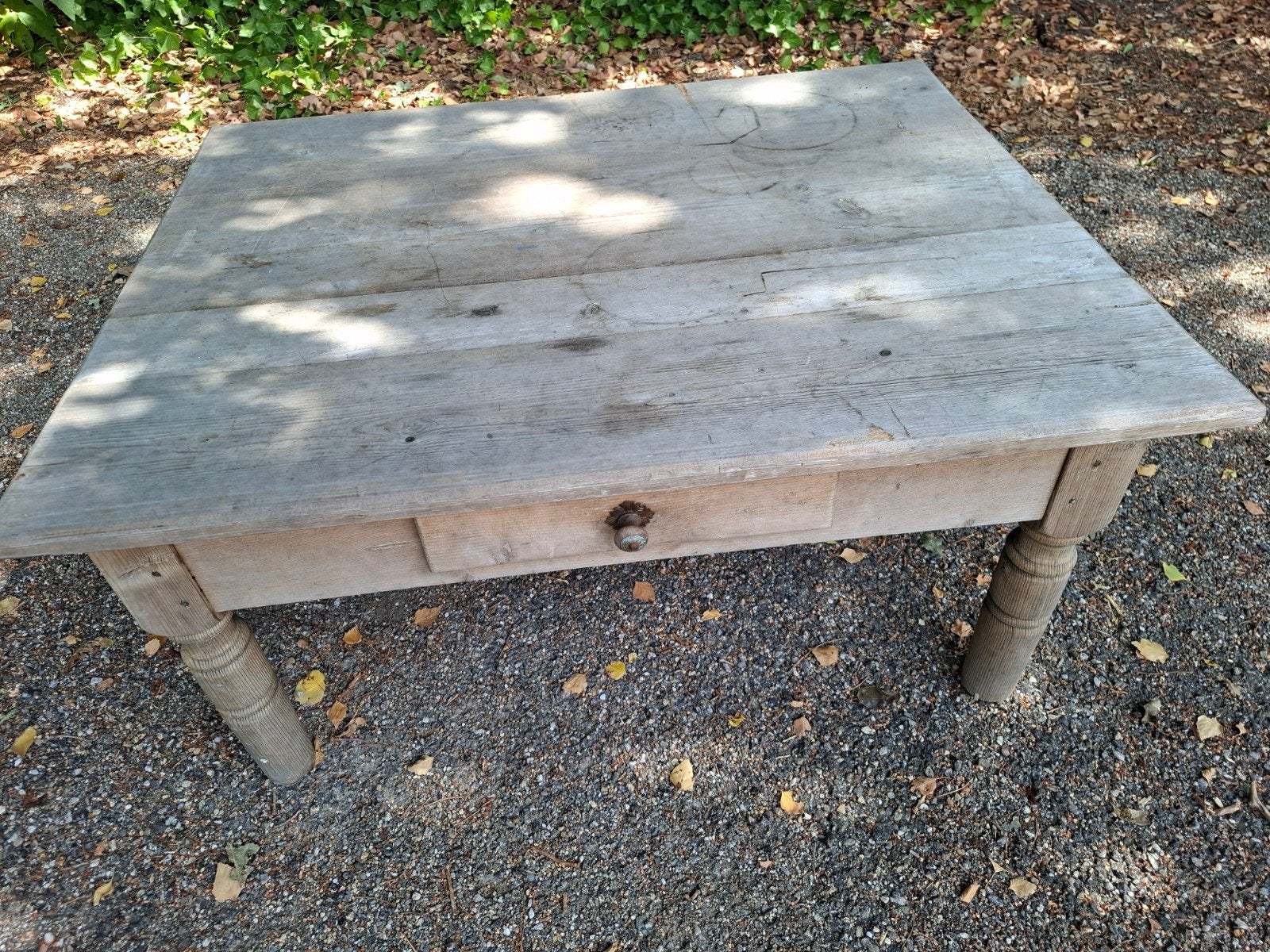 brocante tafel van grenen, Ophalen