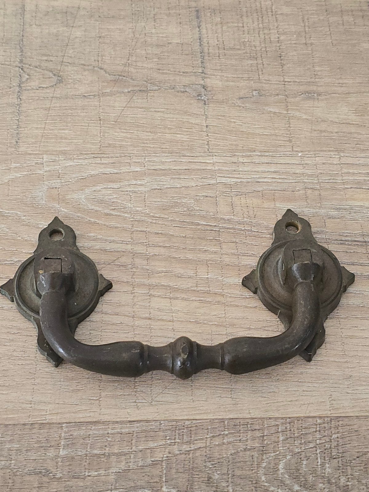 Antieke massief bronzen handgreep tbv deur (klopper) kist, Antiek en Kunst, Ophalen of Verzenden, Koper