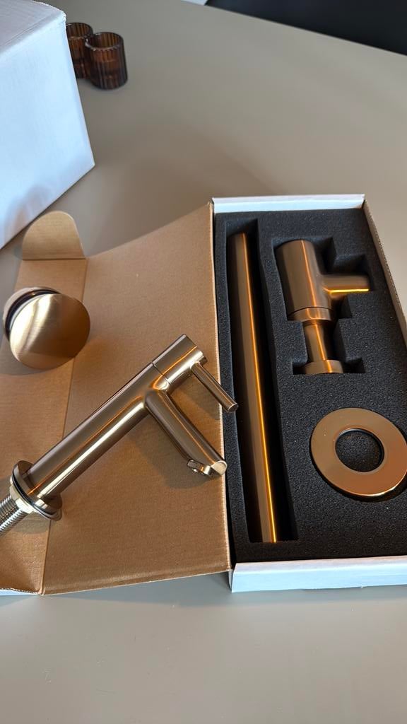 Volledig set fontein koper, Huis en Inrichting, Badkamer | Badkamermeubels, Minder dan 50 cm, Overige typen, Nieuw, Ophalen of Verzenden