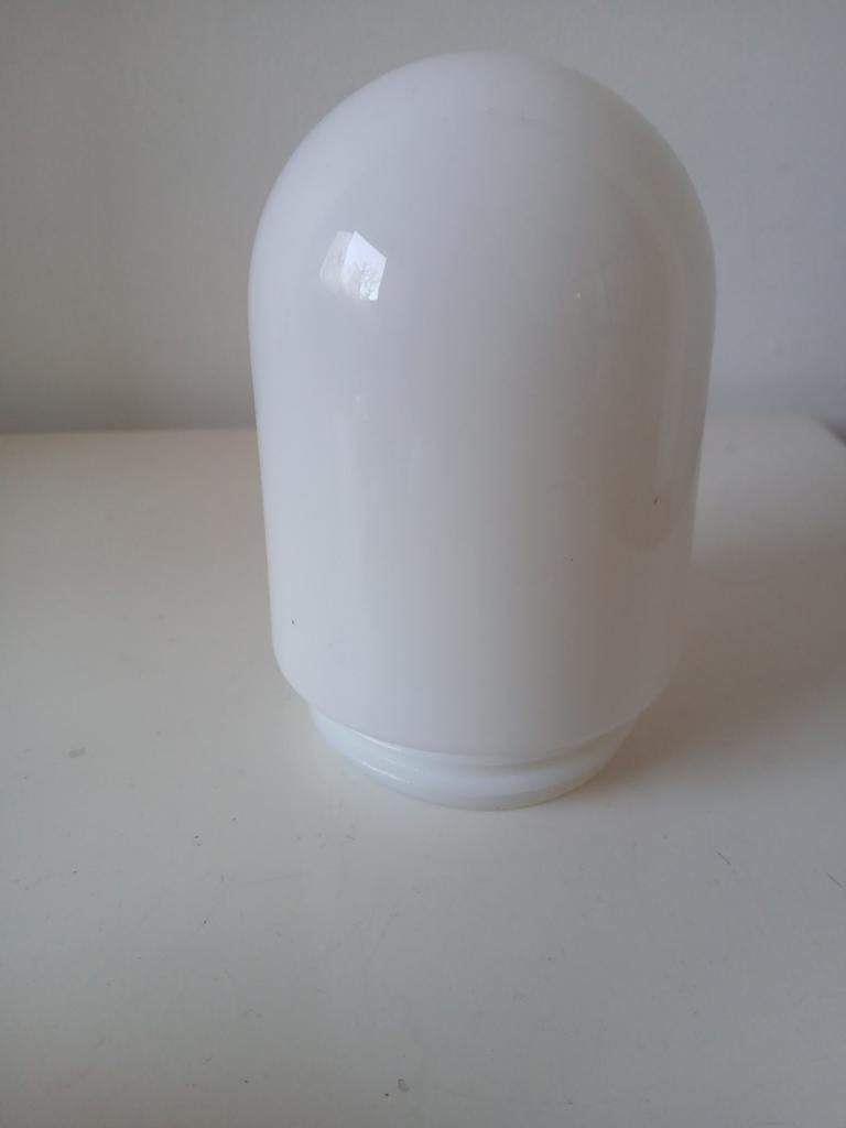 Vintage bauhaus plafondlamp mid-century, Huis en Inrichting, Lampen | Plafondlampen, Ophalen of Verzenden, Zo goed als nieuw, Glas