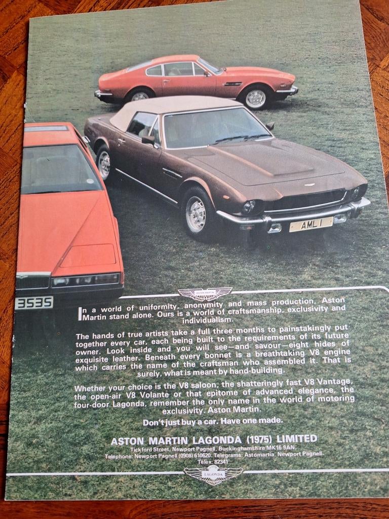 Aston Martin Lagonda, Ophalen of Verzenden, Zo goed als nieuw, Overige merken