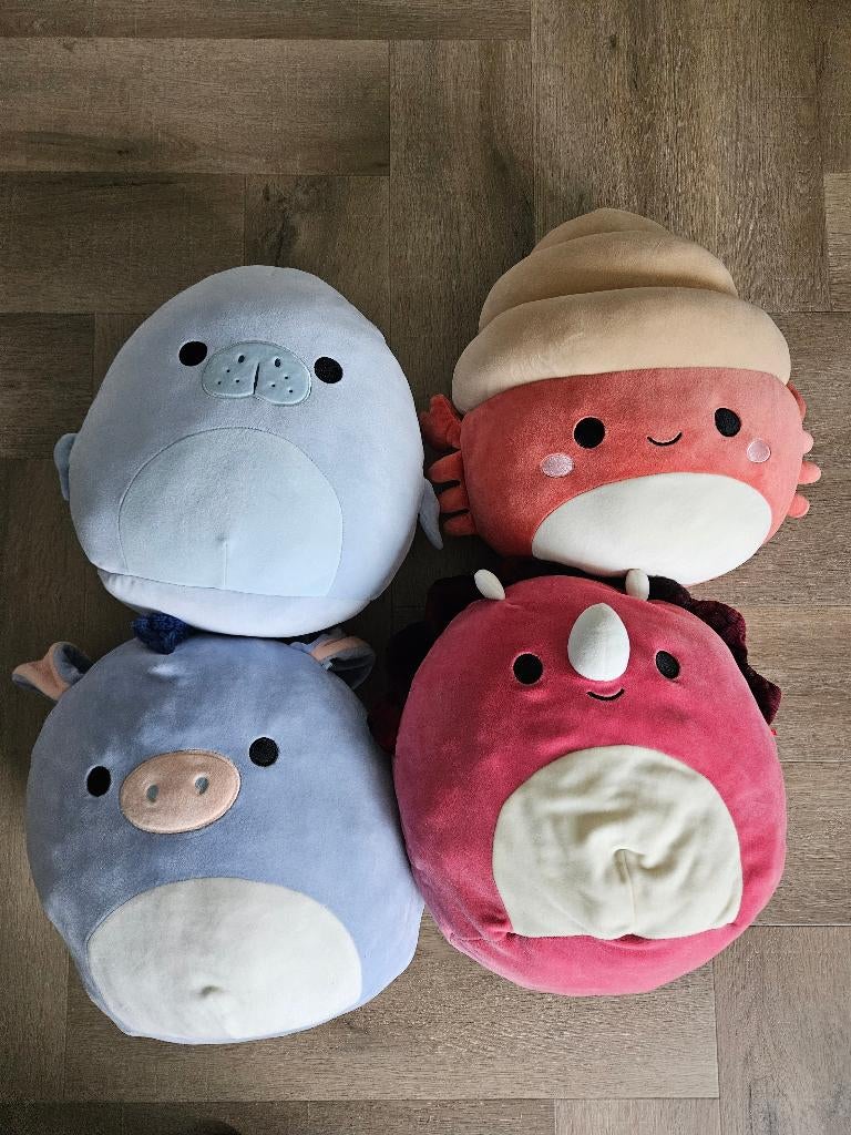 4 squishmallows van 35 cm, Ophalen of Verzenden, Zo goed als nieuw, Overige typen