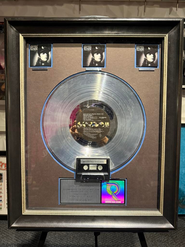 Janet Jackson - Rhythm Nation 1814 3x RIAA Platina Award, Ophalen of Verzenden, Zo goed als nieuw