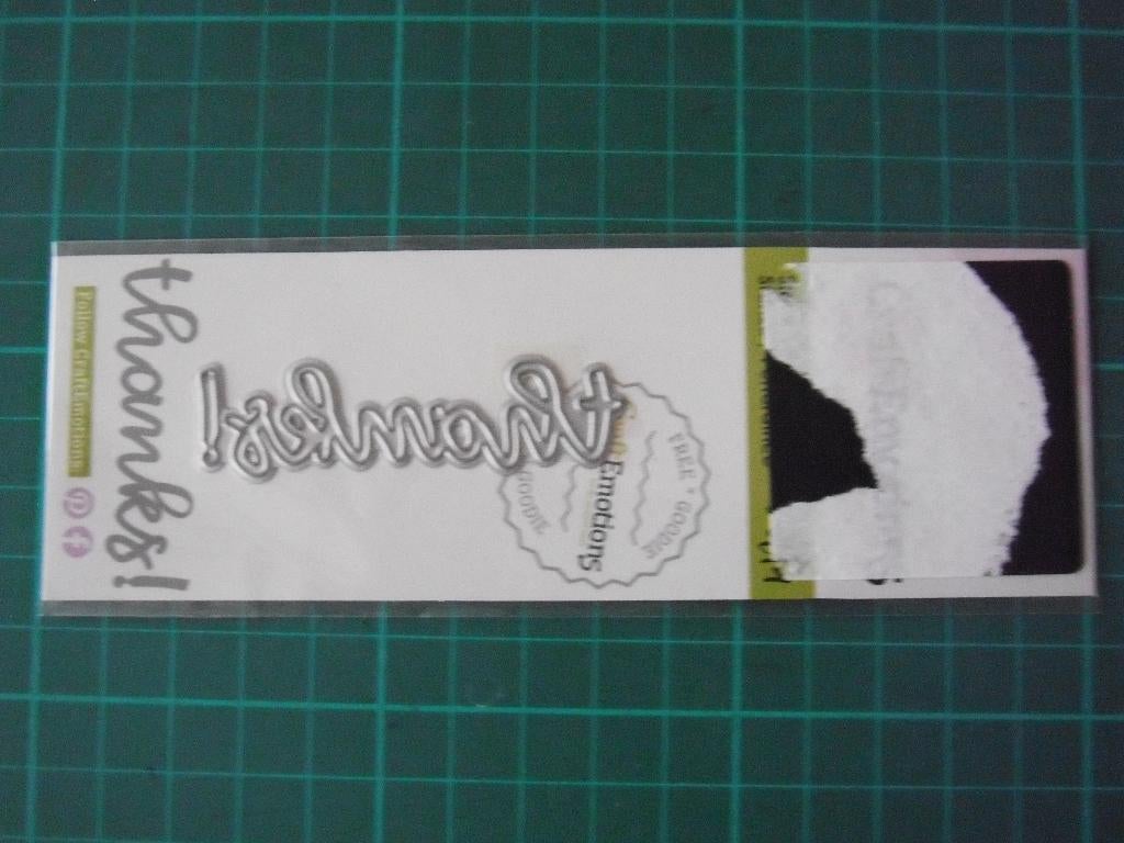 snijmal CraftEmotions - thanks!, Hobby en Vrije tijd, Kaarten | Zelf maken, Ophalen of Verzenden, Nieuw, Overige thema's, Pons of Mal