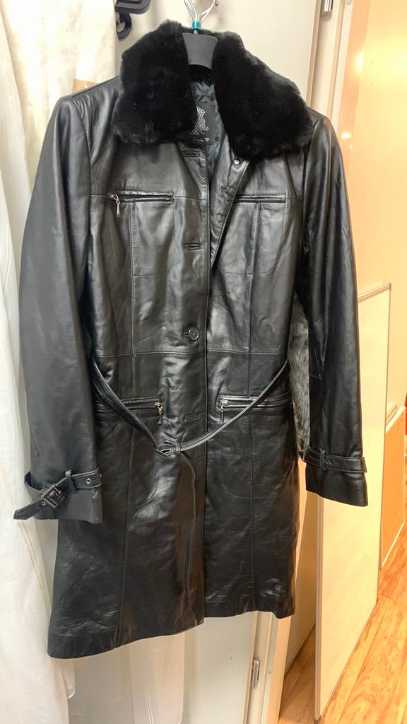 Nappa ledere vintage jas edition de luxe, Kleding | Dames, Ophalen of Verzenden, Zo goed als nieuw, Zwart