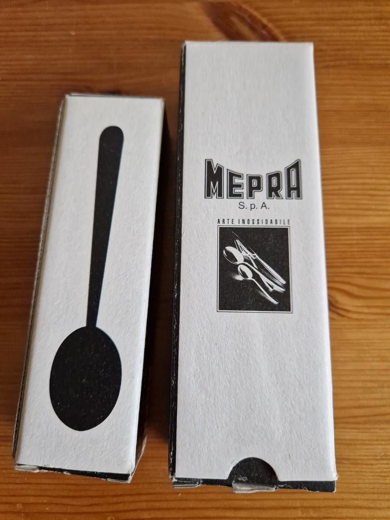 Mepra Moka & Koffielepels - Nieuw in verpakking, Ophalen of Verzenden, Nieuw, Rvs of Chroom, Los bestek
