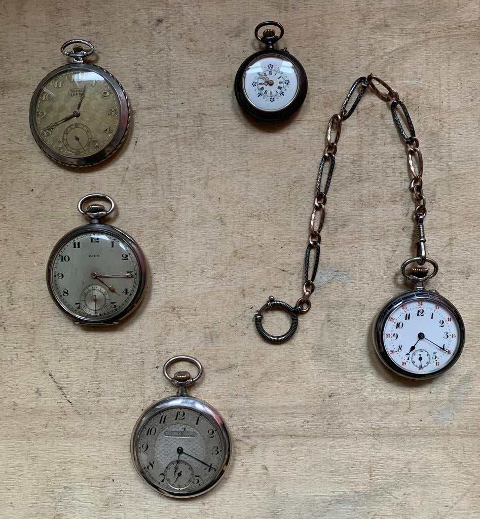 zilveren zakhorloges, Sieraden, Tassen en Uiterlijk, Horloges | Antiek, Overige merken, Zakhorloge, Doxa@gmail.com, 1900 tot 1930