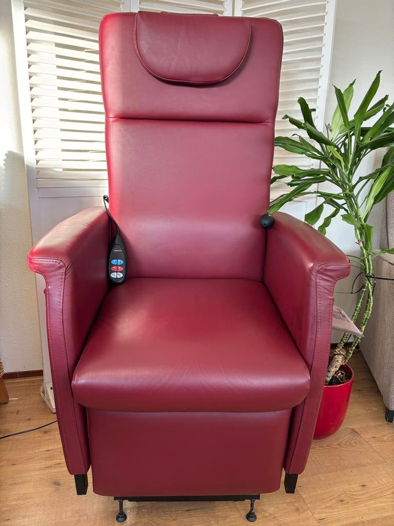 Fitform Sta-op Stoel Leder met 3 Motoren en Garantie, Huis en Inrichting, Fauteuils, Zo goed als nieuw, Leer, 75 tot 100 cm, Verzenden