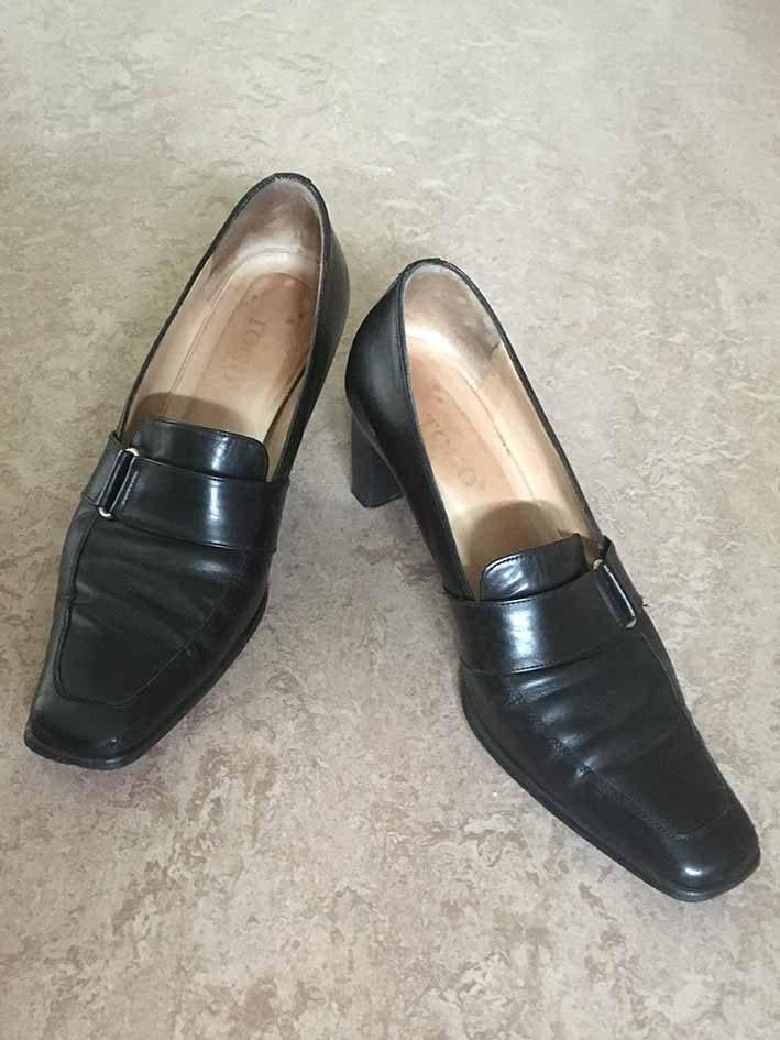 Togo Zwart Leer Hoge Hakken Pump Schoenen Maat 36, Zwart, Ophalen of Verzenden, Zo goed als nieuw, Schoenen met hoge hakken