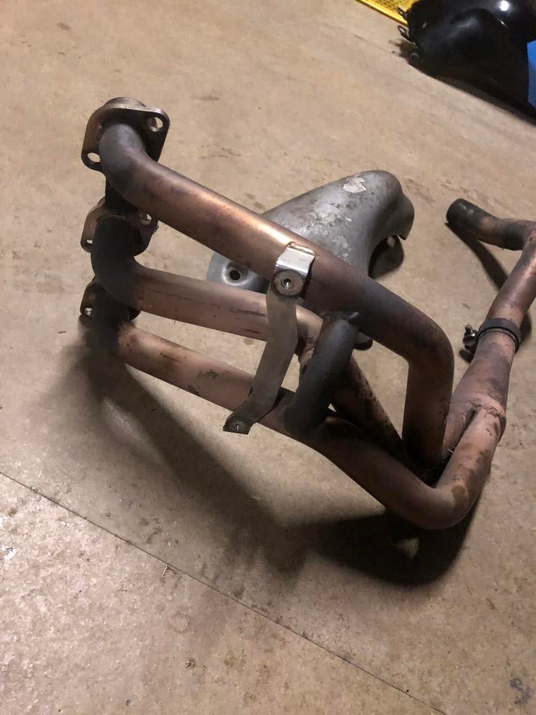 Triumph Tiger 955 2001-2006 uitlaatbochten met hitteschild, Motoren, Gebruikt, ., Ophalen of Verzenden, .