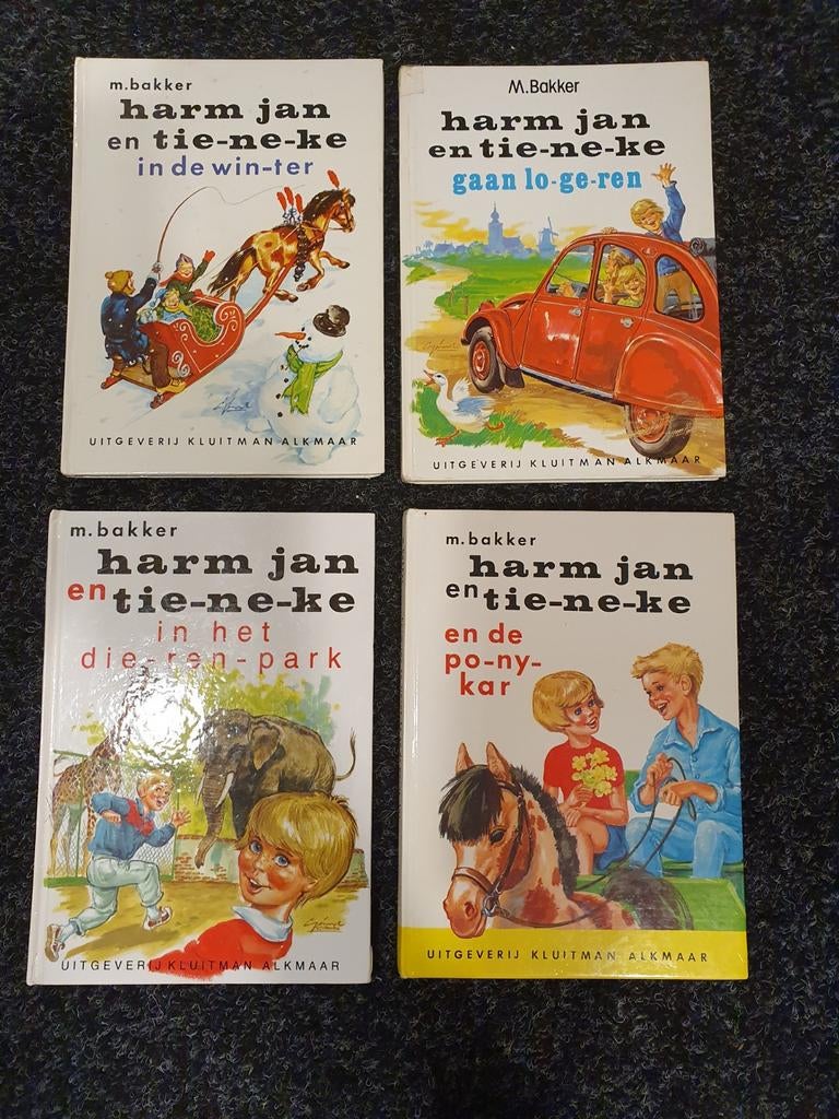 Harm Jan en Tie-ne-ke Boekjes - 4 Delig, Ophalen of Verzenden, Gelezen, M. Bakker, Sprookjes