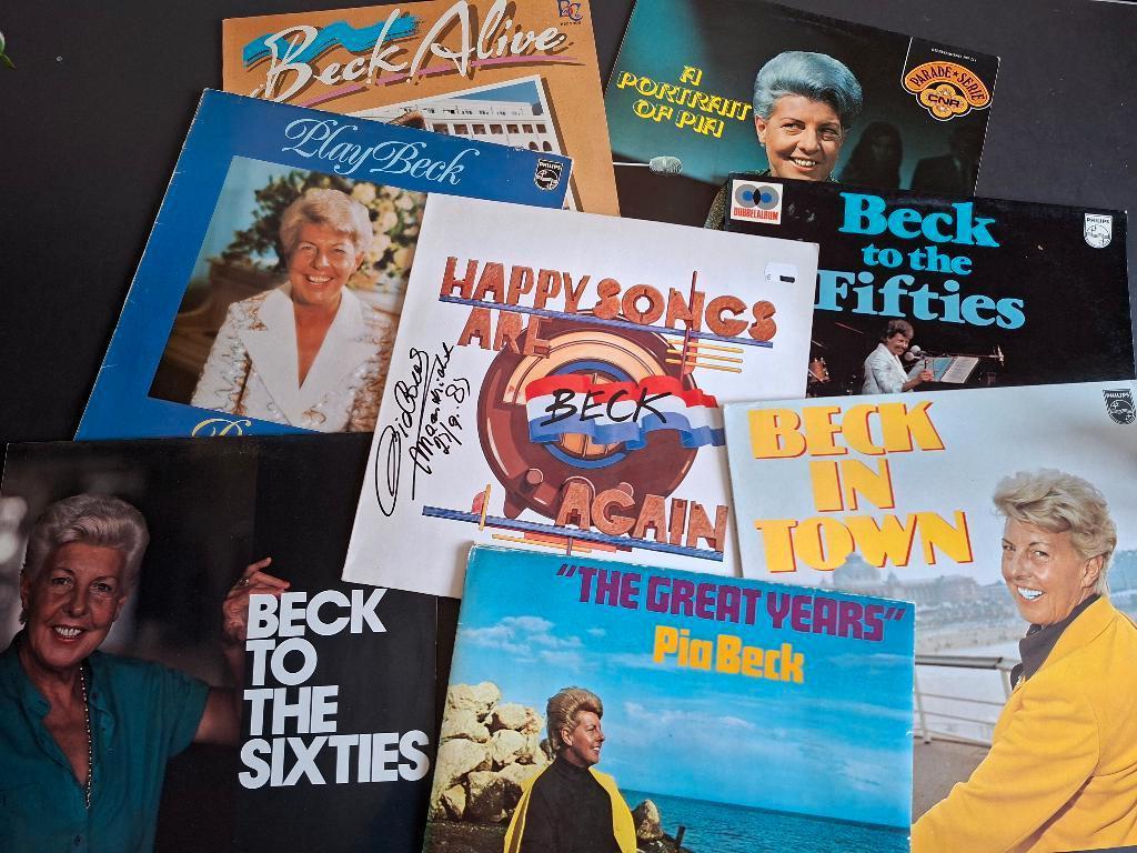 PIA BECK - 8 originele en prima albums uit jaren 70-80, 1960 tot 1980, Gebruikt, Ophalen of Verzenden, 12 inch