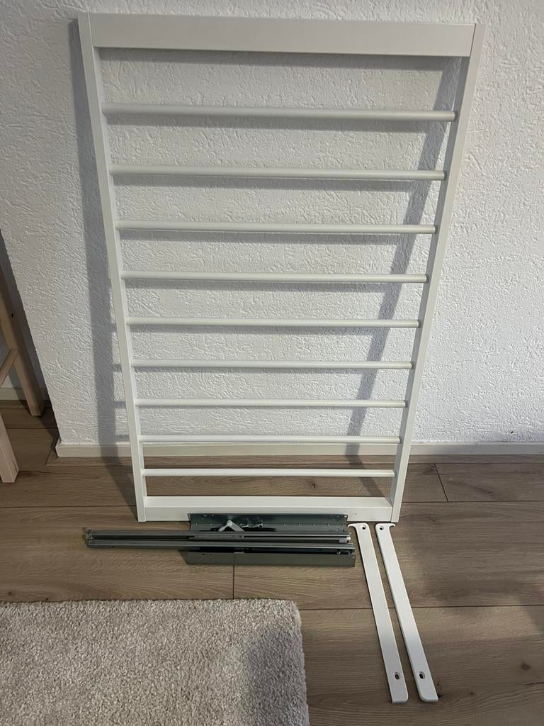 Ikea Komplement Uittrekbare broekhanger, wit, 100x58 cm, Ophalen, Wit, 50 tot 100 cm, Zo goed als nieuw