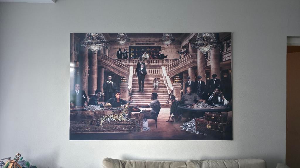 Aluminium Schilderij Gangsters Paradise 180x120, Antiek en Kunst, Ophalen