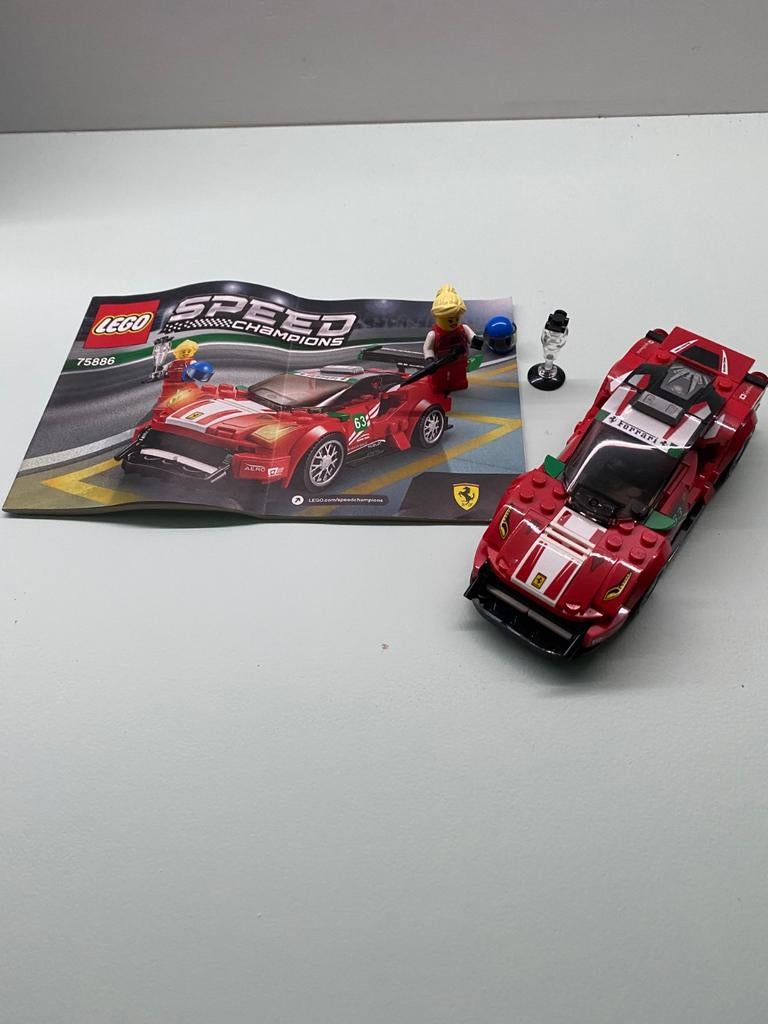 LEGO Speed Champions 75886 Ferrari 488 GT3, Ophalen of Verzenden, Zo goed als nieuw, Complete set, Lego