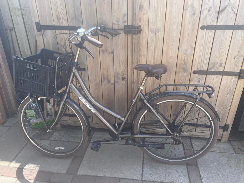 Crown fiets, Fietsen en Brommers, Fietsen | Dames | Omafietsen, 47 tot 50 cm, Ophalen, Zo goed als nieuw, Versnellingen
