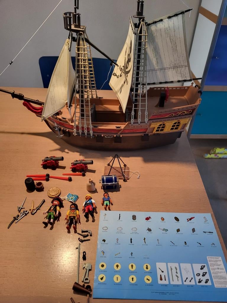 Playmobil piratenschip 5135 schip piraten boot Playmobiel, Ophalen of Verzenden, Gebruikt, Complete set