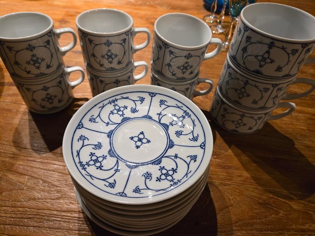 Jager Servies, 18-delig. Blau Saks, Antiek en Kunst, Antiek | Servies compleet, Ophalen of Verzenden