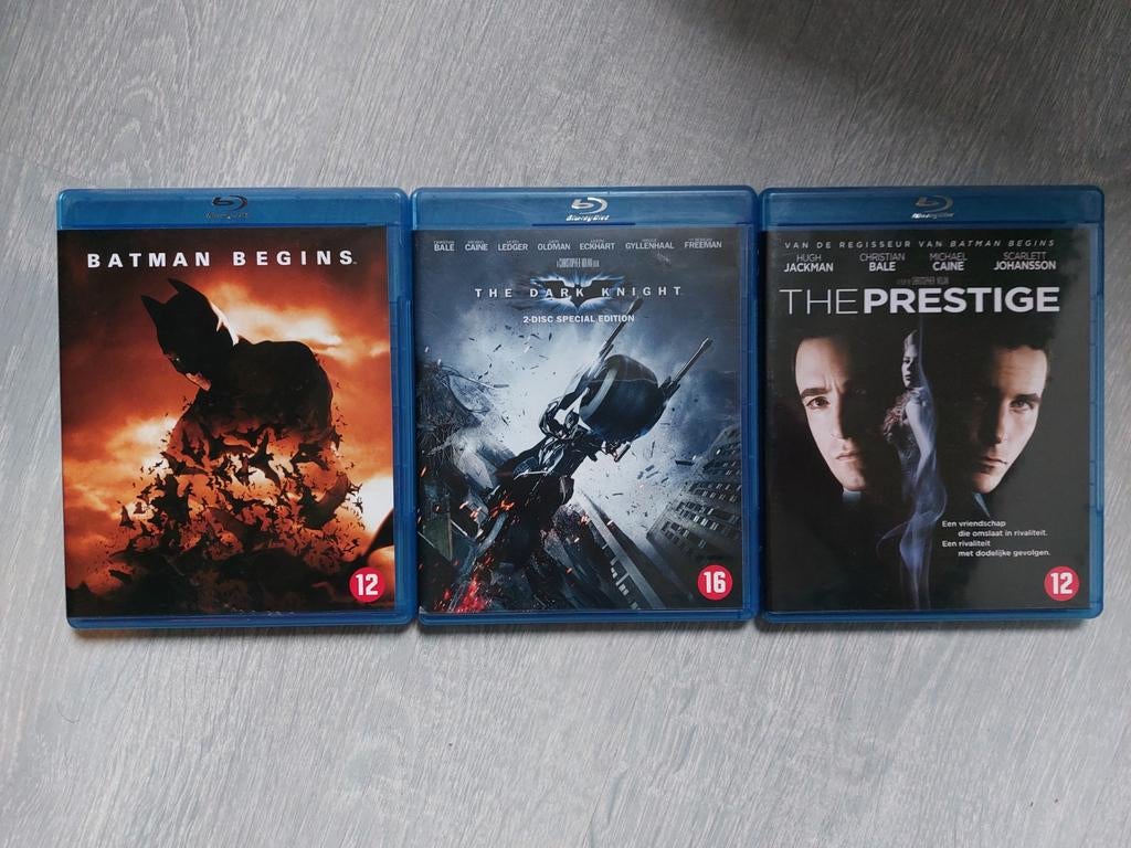 3 x Christopher Nolan (Batman, Prestige), Cd's en Dvd's, Ophalen of Verzenden, Zo goed als nieuw, Actie
