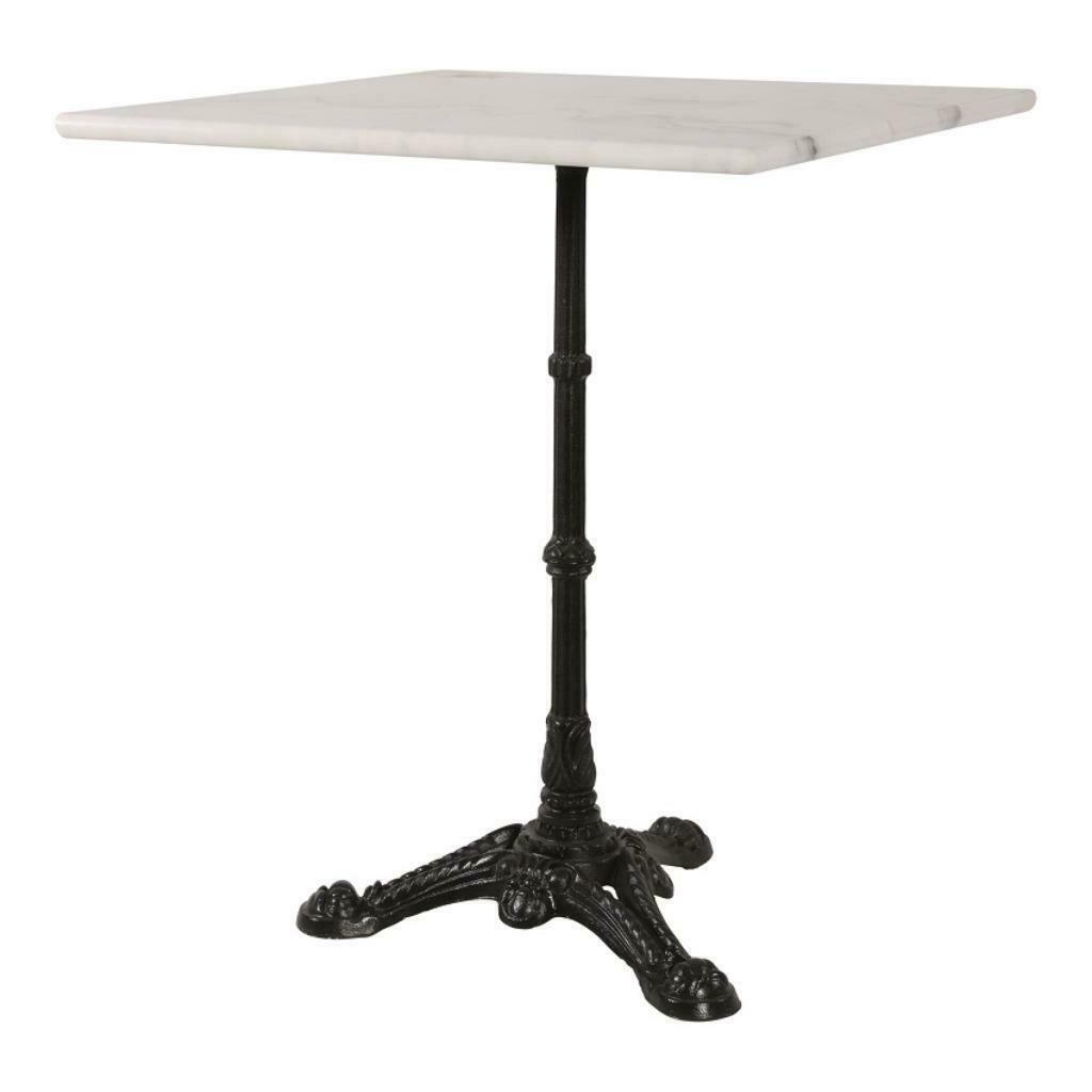 Bistro tafel gietijzer met vierkant marmer blad 60 x 60 cm, Tuin en Terras, Tuinsets en Loungesets, Ophalen of Verzenden, Nieuw