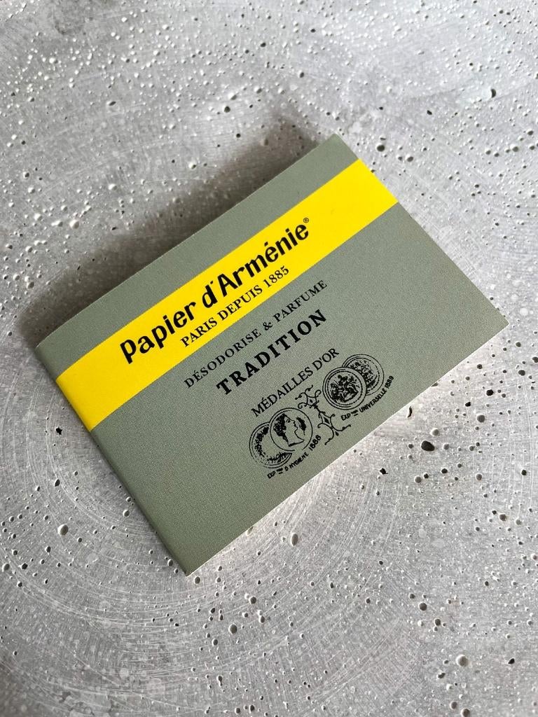 Papier d'Armenie wierook - geurpapier - tradition, Overige materialen, Nieuw, Ophalen of Verzenden, Kaars