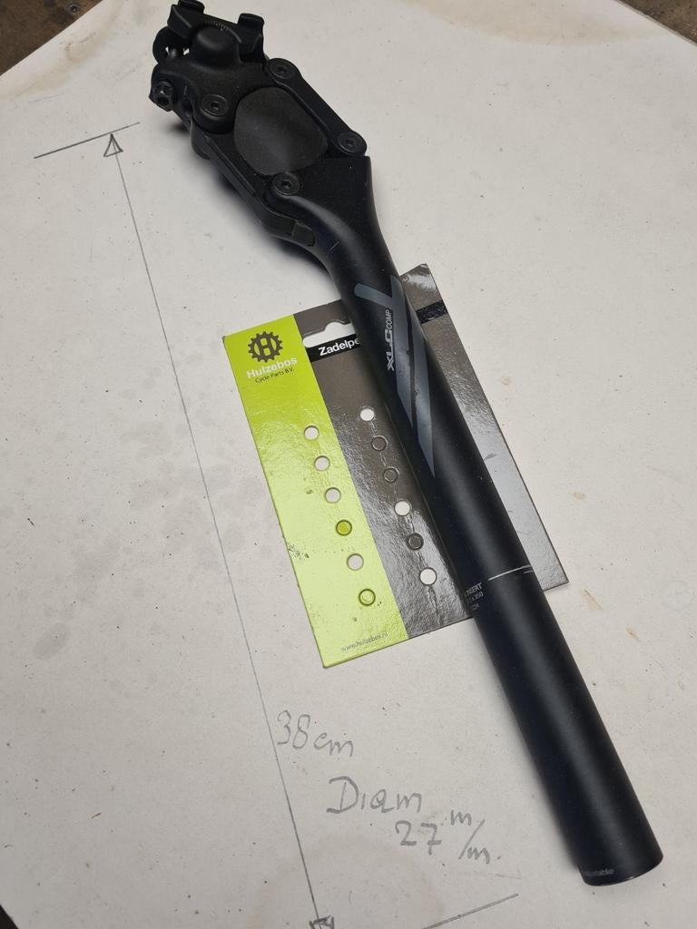 Verende zadelpen 27mm - Te hoog voor frame, Fietsen en Brommers, Fietsonderdelen, Ophalen of Verzenden, Gebruikt, Zadel, XLC