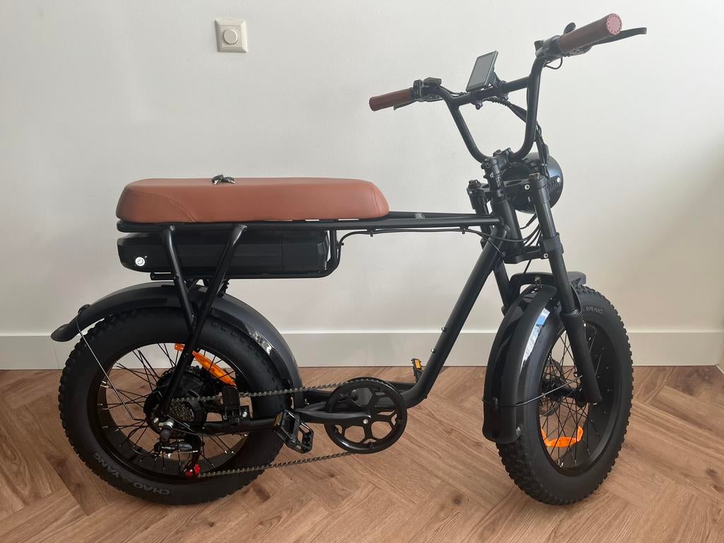 Eb3 fatbike zwart bruin 250w 25km legaal, Fietsen en Brommers, Elektrische fietsen, 59 cm of meer, Ophalen of Verzenden, Zo goed als nieuw