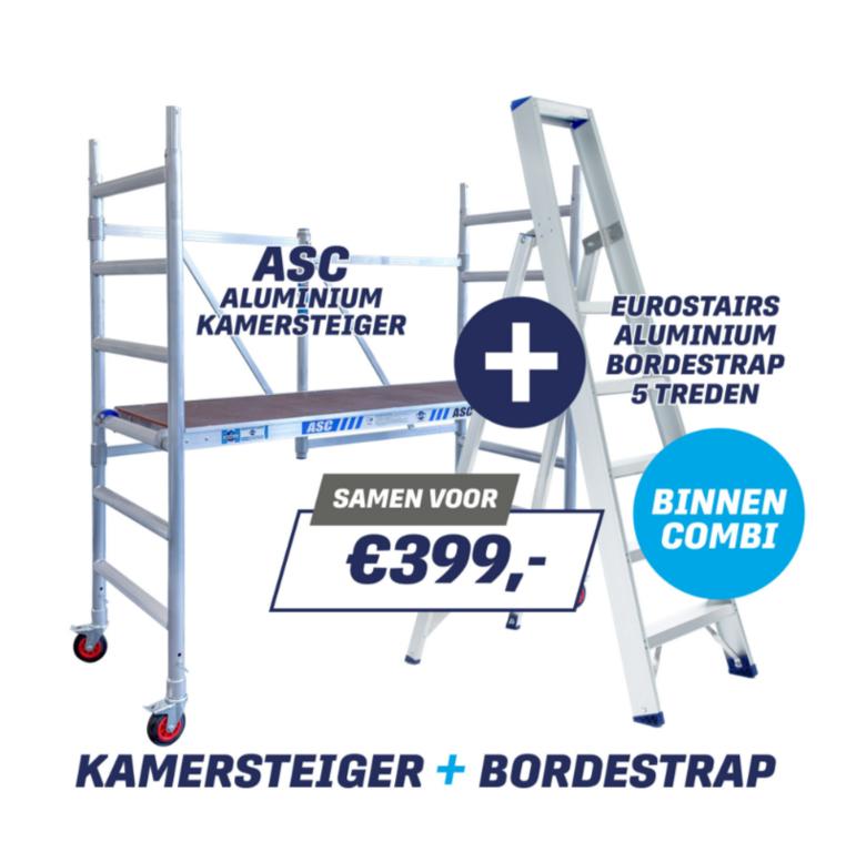 Combi deal! ASC kamersteiger + Euroscaffold trap 5 treden, Nieuw, Nieuwe-Steiger, Info@nieuwe-steiger.nl, Netamweg 6c Leek