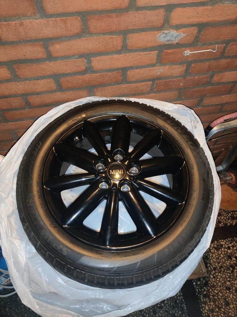 Mini Cooper 4 x Banden en Velgen 175 60 R16 set, Ophalen, Gebruikt, 16 inch, 175 mm