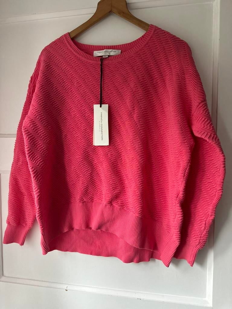 Nieuw met kaart fuchia roze structuur trui French Connection, Ophalen of Verzenden, Nieuw, Maat 38/40 (M), Roze