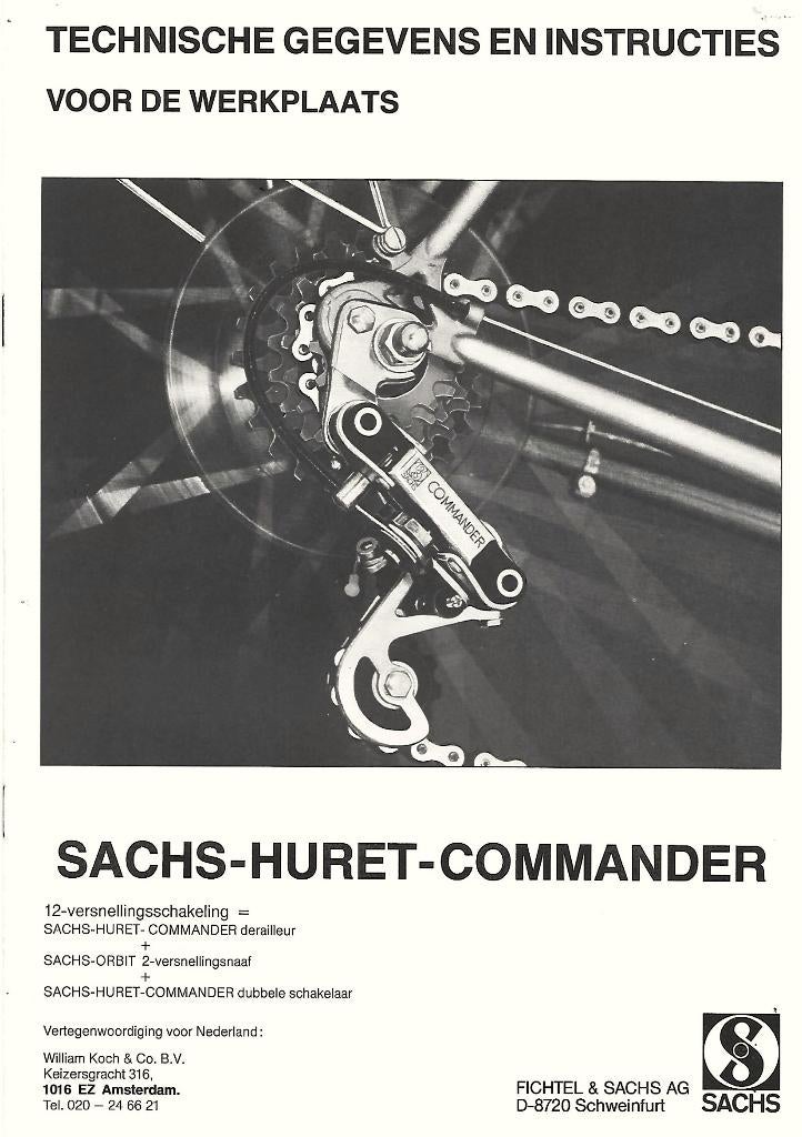 Sachs Huret Commander werkplaats gegevens (8023z), Fietsen en Brommers, Ophalen of Verzenden, Zo goed als nieuw