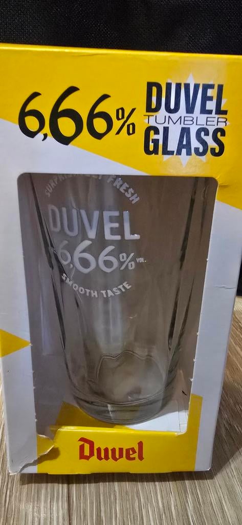 Duvel 666 glas (tumbler), Ophalen of Verzenden, Nieuw, Bierglas