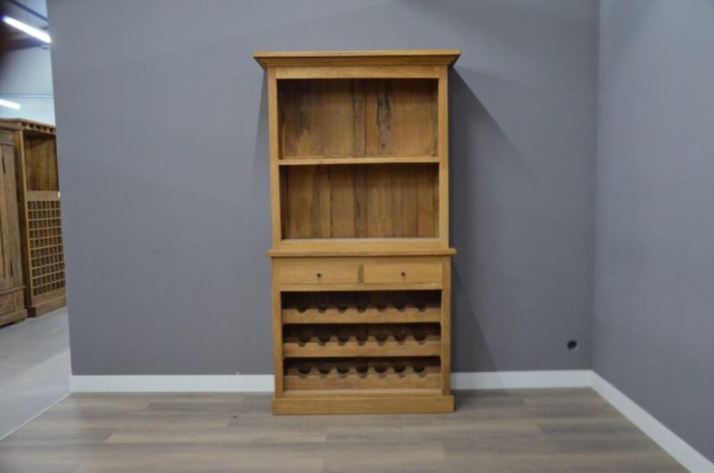Teak wijnkast 120 cm – teak barkast 120 cm, Ophalen of Verzenden, Nieuw