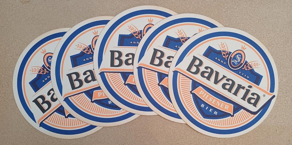 Bavaria XL Bierviltjes 5 Stuks, Ophalen, Nieuw, Viltje(s), Bavaria