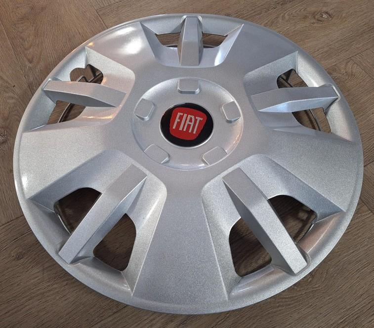 Wieldop Fiat Ducato Rood 15 inch Zwart Logo (set van 4 stuks, Auto diversen, Wieldoppen, Nieuw, Ophalen of Verzenden