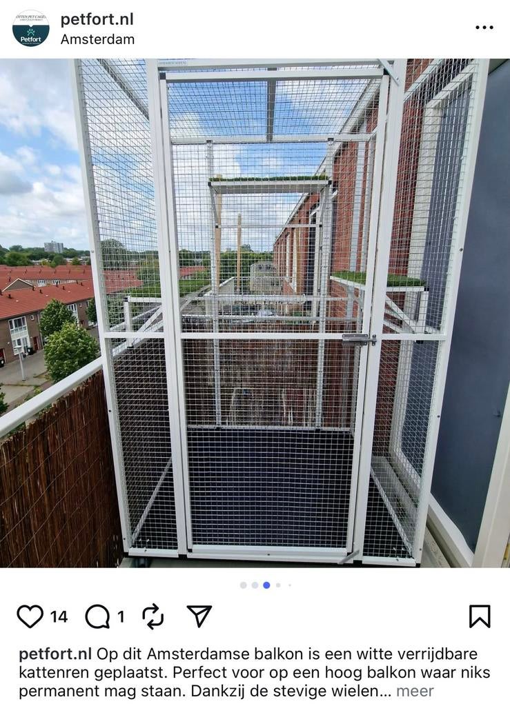 Verrijdbare kattenren, Dieren en Toebehoren, Ophalen, Zo goed als nieuw
