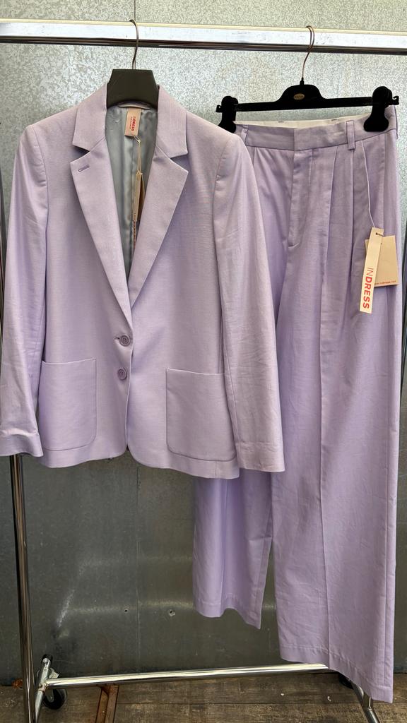 Indress set suit pak broek blazer 0 xs, Paars, Ophalen of Verzenden, Zo goed als nieuw, Maat 34 (XS) of kleiner