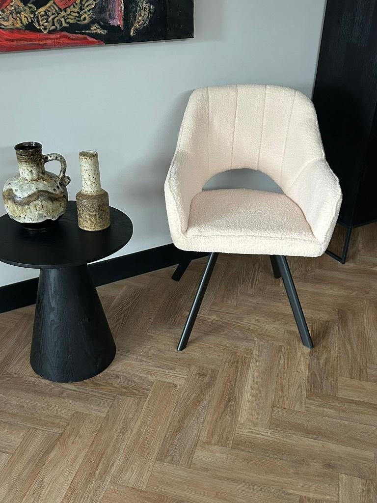Tenno eetkamerstoelen teddystof - Loodsverkoop - 75% korting, Overige kleuren, Nieuw, Ophalen of Verzenden, Metaal