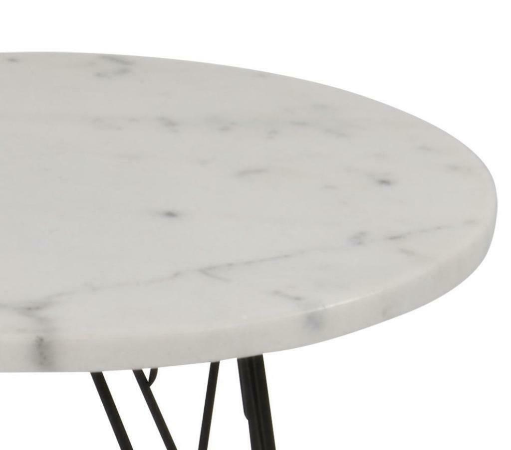 Salontafel marmer rond 55 cm met metaal onderstel, Overige materialen, Rond, Nieuw, Minder dan 50 cm