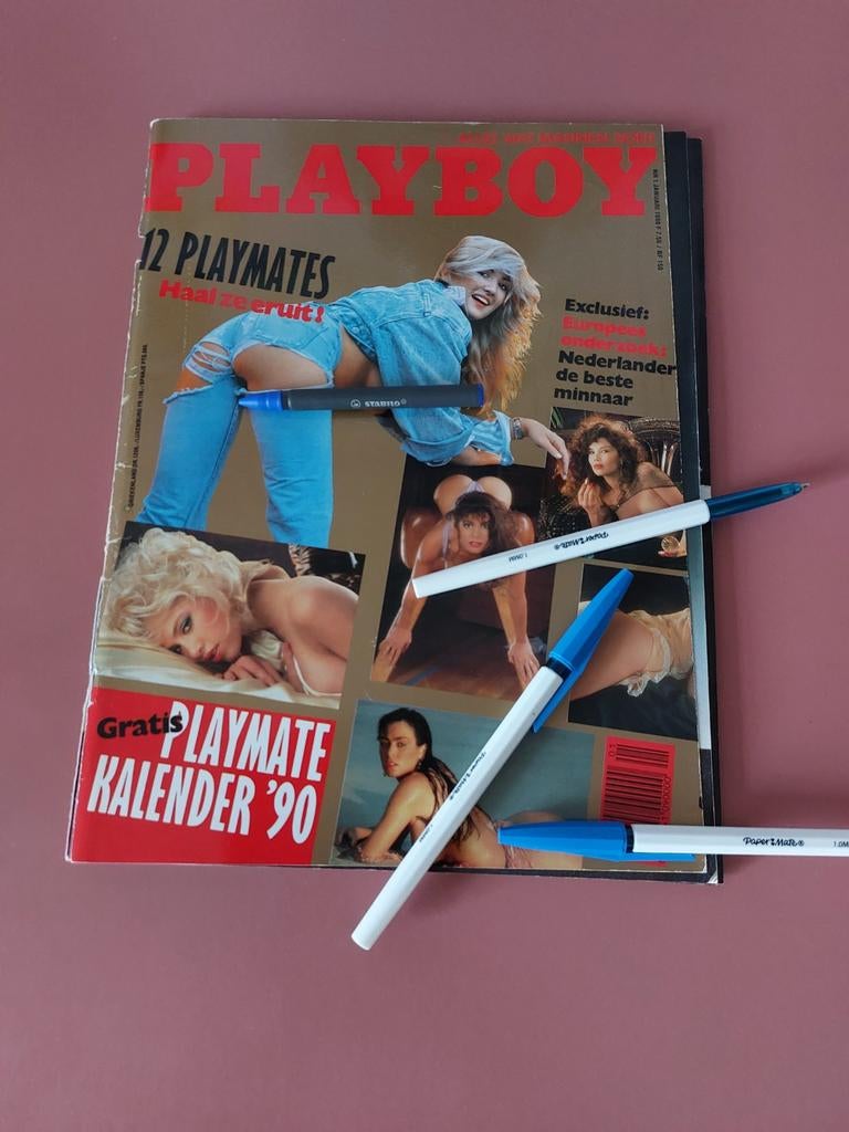 Playboy nr 1 januari 1990 Vintage., Ophalen of Verzenden, Zo goed als nieuw