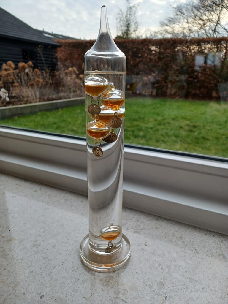 Klassieke Galileo Thermometer, Ophalen, Zo goed als nieuw, Binnenthermometer
